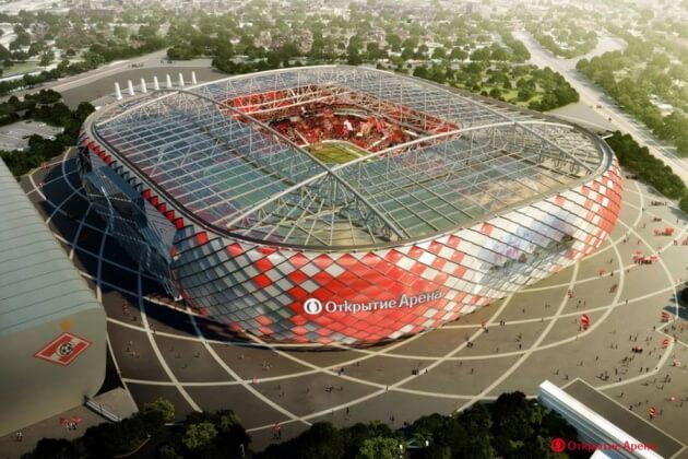 Строительство стадиона футбольного клуба «Спартак» в Тушине близится к завершению. 2