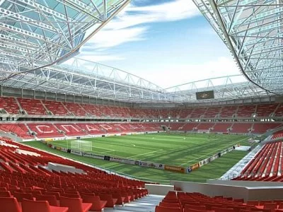 Строительство стадиона футбольного клуба «Спартак» в Тушине близится к завершению. 1